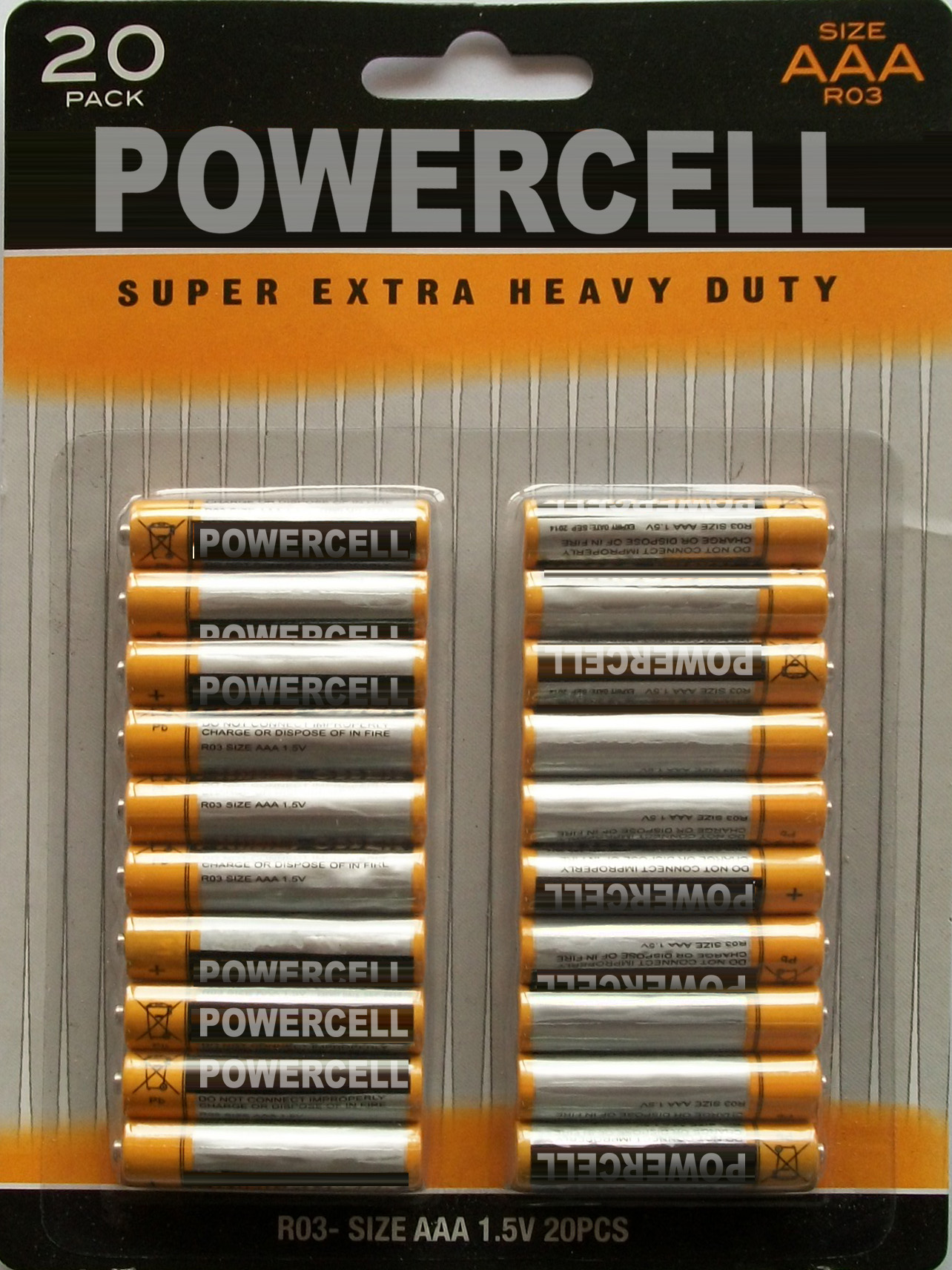 R03 AAA Battery 12PCS/16PCS Blister Card Pack Powercell - China Battery and  Dry Battery price